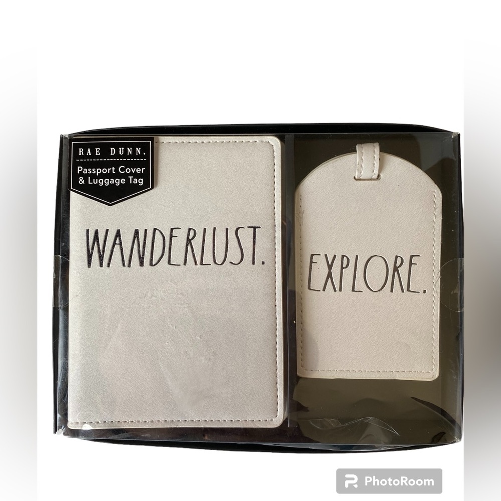 Rae Dunn Passport & Luggage Tag Set New